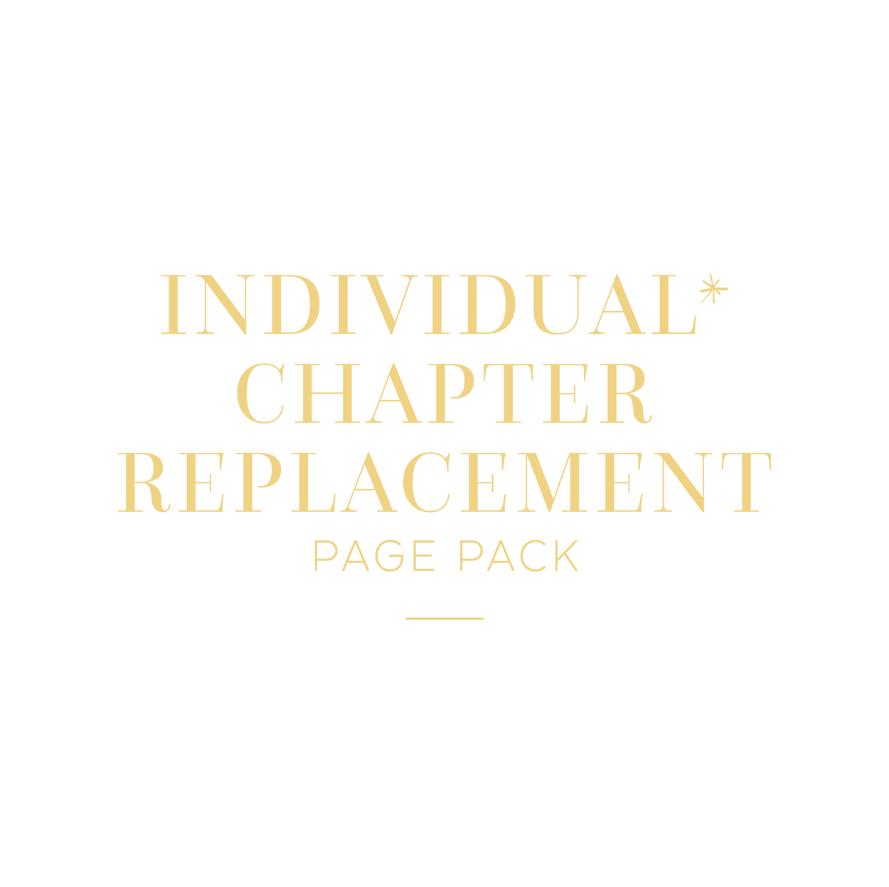Individual Chapter Replacement