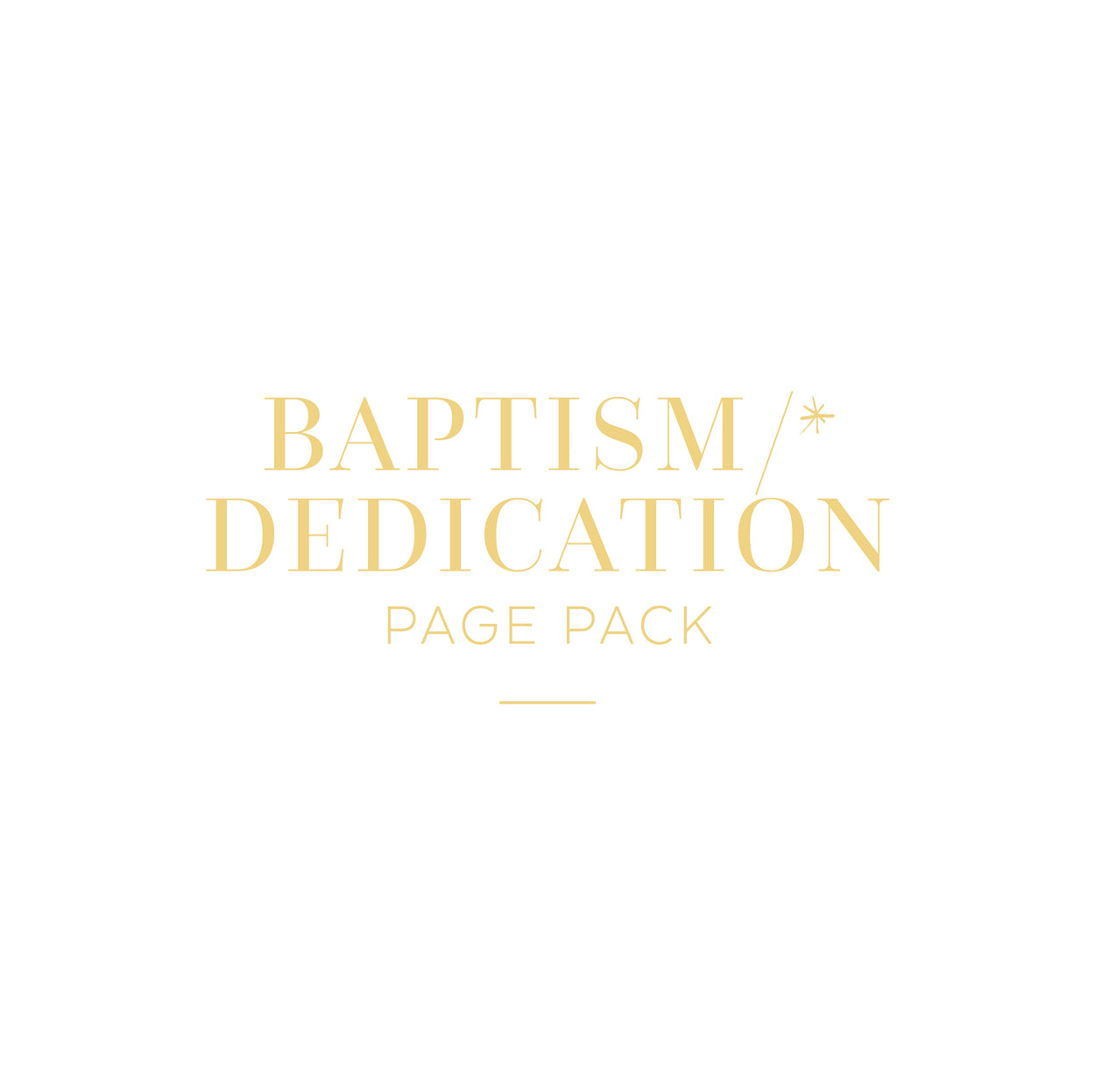 Baptism/Dedication