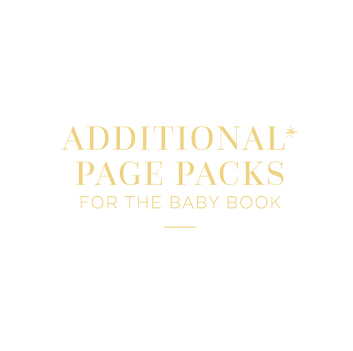 Additional Page Packs for the Baby Book