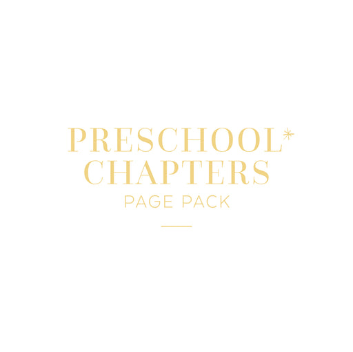 School Years Book | Pre-School Chapters Page Pack