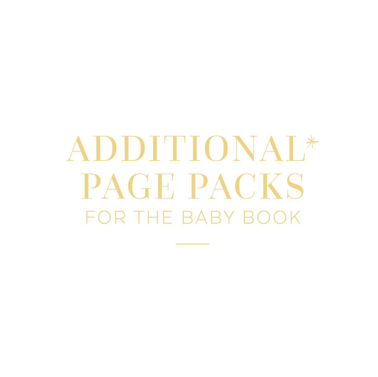Additional Page Packs for the Baby Book