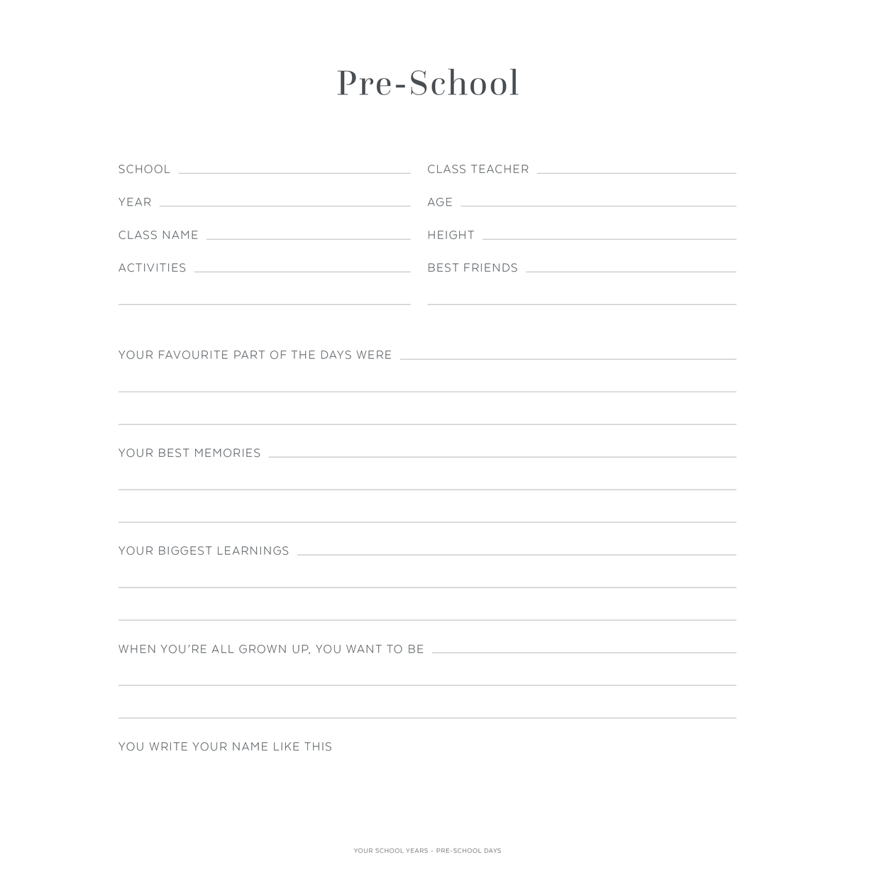 Pre-School Chapters | For the School Years Book
