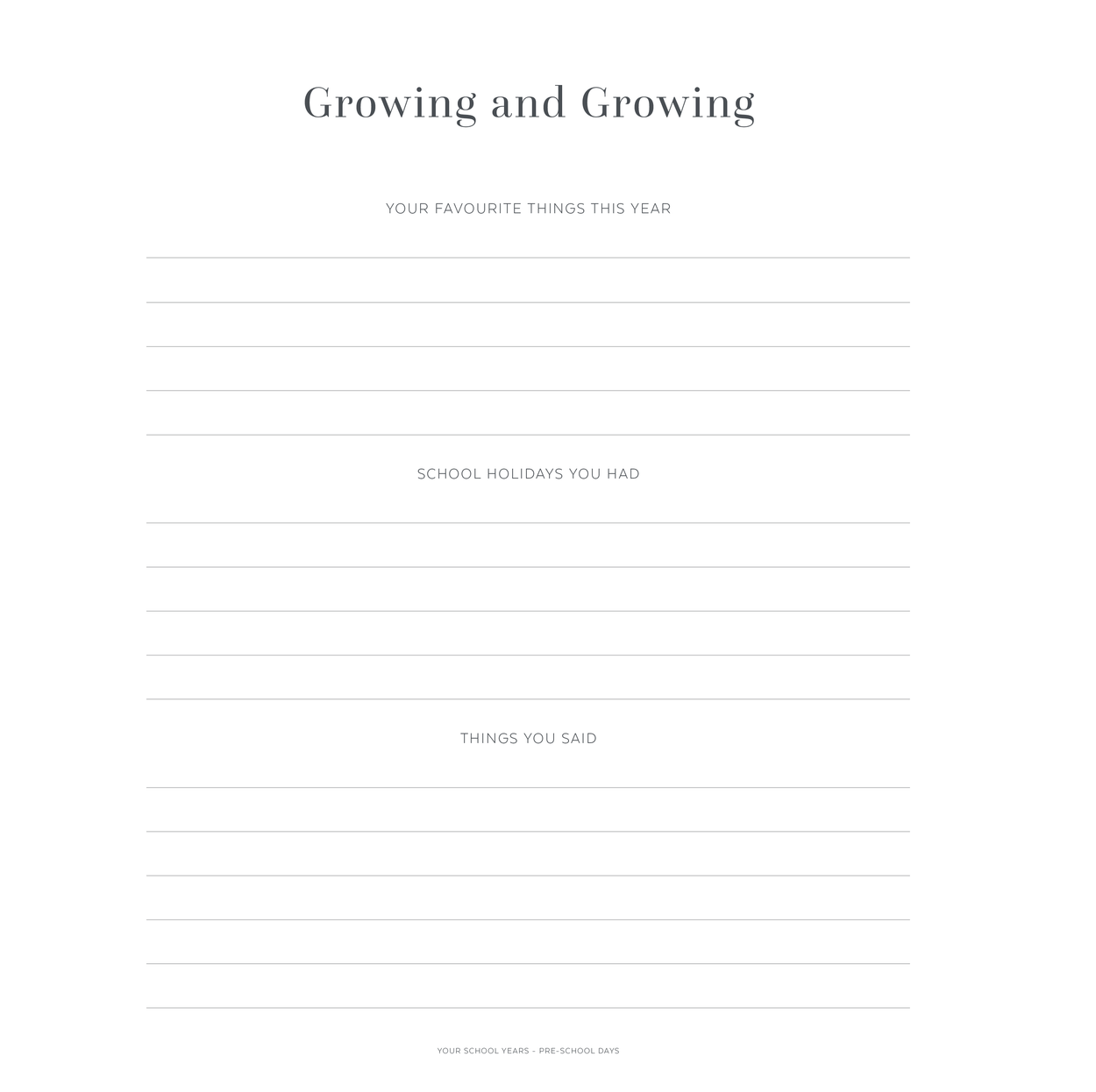 Pre-School Chapters | For the School Years Book